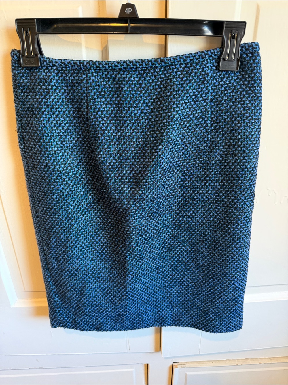 Calvin Klein Blue Textured Pencil Skirt